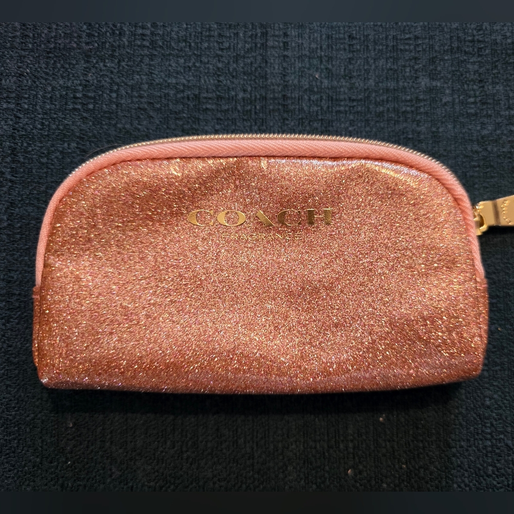 Coach Sparkling Rose Gold Cosmetic Case